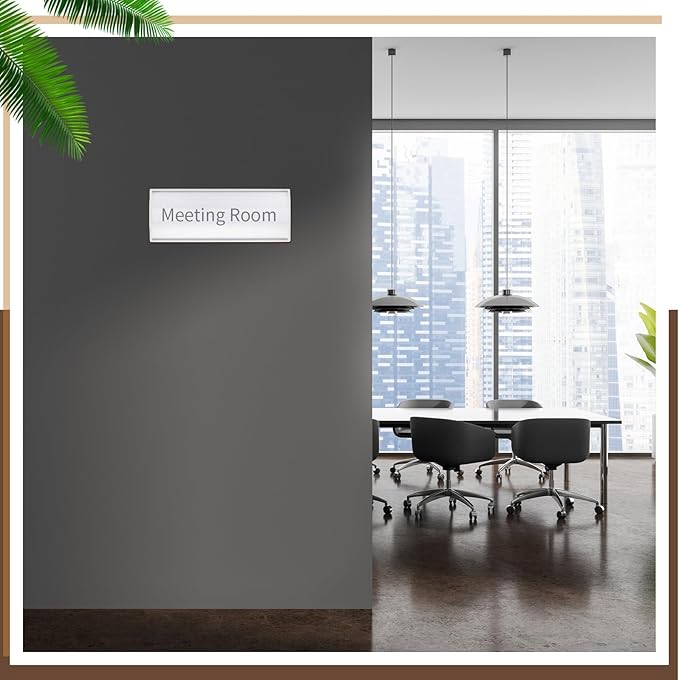 Therwen 6 Pcs Aluminum Office Name Plate Holder - Image 5