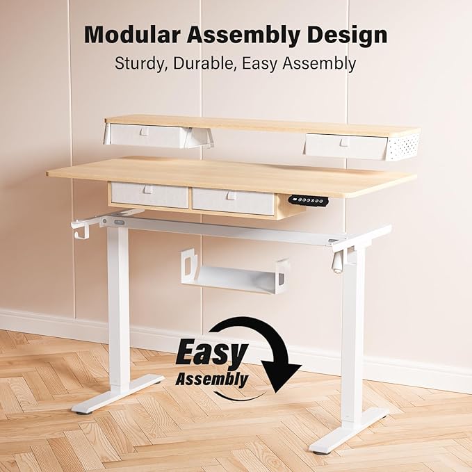 Kingant 48 x 24 Inch Electric Standing Desk - Image 8