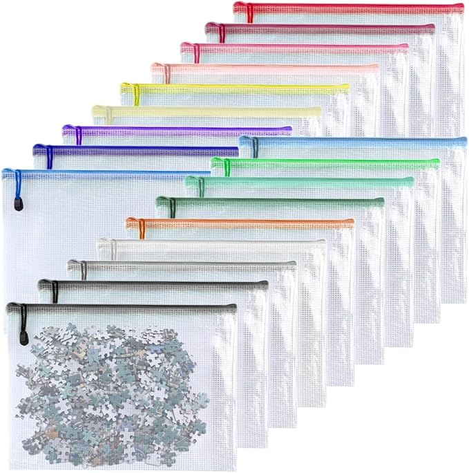 Oaimyy-4 * 6 inchs-18 Pcs-Plastic Mesh Zipper Pouch Document Folders Bag Zip by Oaimyy