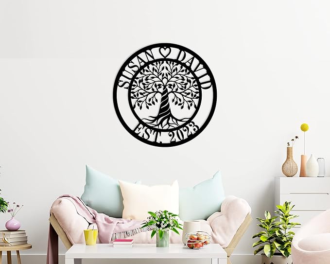 HYTSIGN Personalized Tree of Life Metal Sign, Custom Tree of Life Wall Art - Image 6