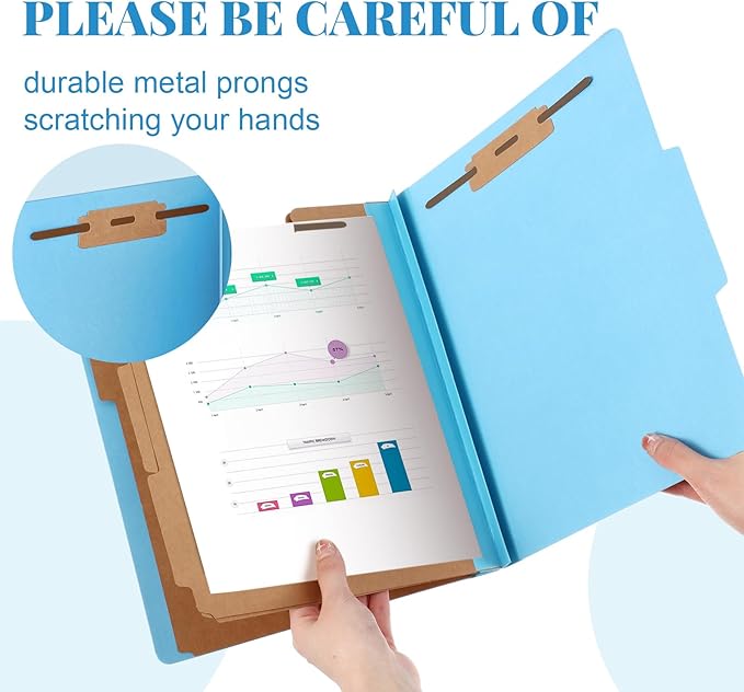 Skyygemm 36 Pcs Classification Folders Letter Size, 3 Divider Pressboard File - Image 4