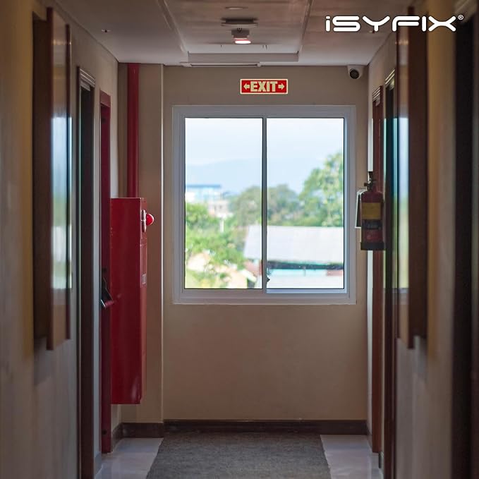 iSYFIX Exit Signs with Directional Right & Left Arrow, Glow in the Dark - Image 6
