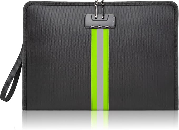 Fireproof Document Bag with Lock by Ninitch