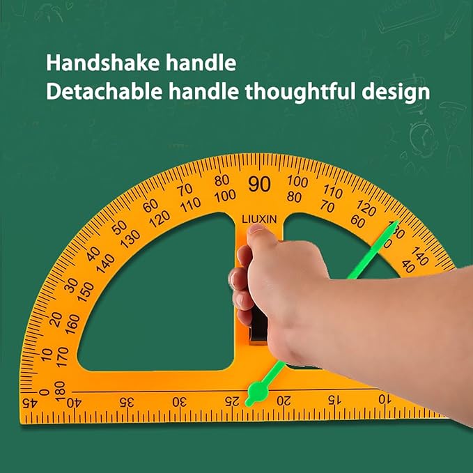 Magnetic Geometry Tool, Protractor, Triangle Rulers Easy Attachment Blackboard - Image 4