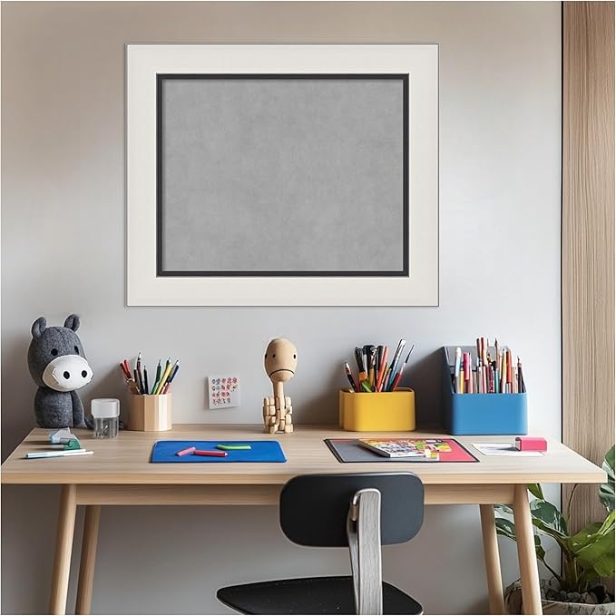 Amanti Art Silver Framed Magnetic Board 22x26 Small Vision Board - Image 5