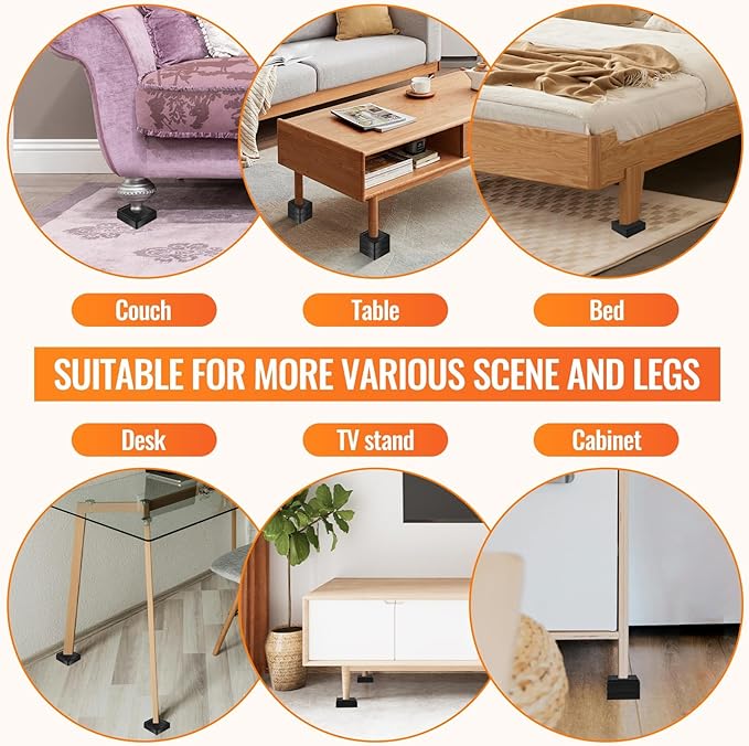 shouwuhho Furniture Risers, 12 Pack Bed Risers - Image 6