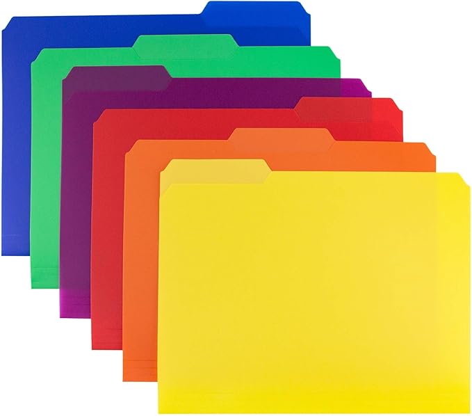 Dunwell Plastic Colored File Folders, 1/3 Tab Filing Folders - Image 9