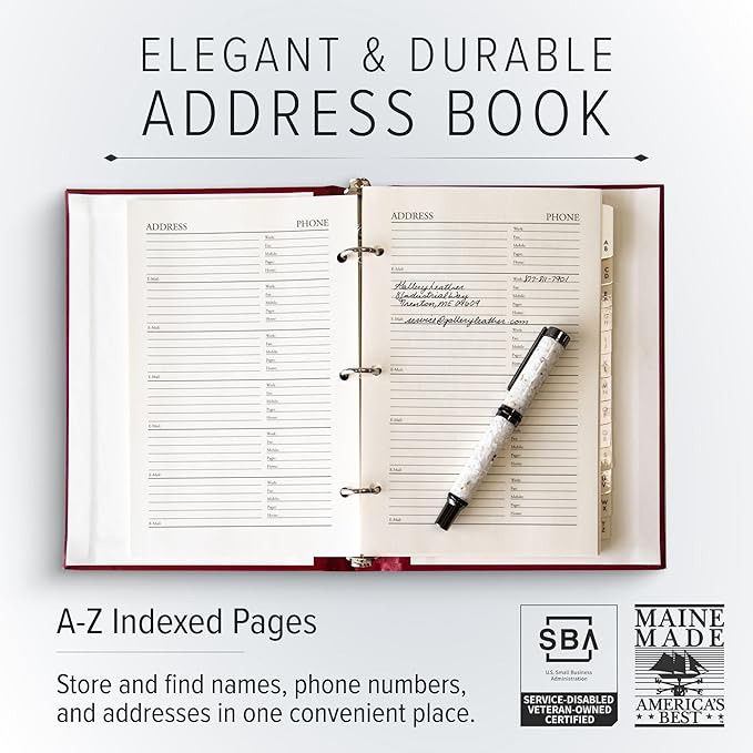 Gallery Leather Desk Address Book - Image 2
