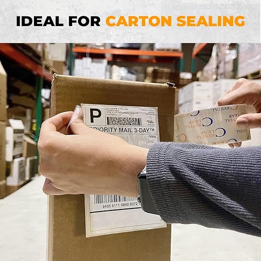 WOD CST22CC Crystal Clear See-Through Packing Tape – 1.5 inch x 110 yds. - Image 5