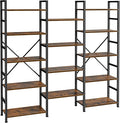 SUPERJARE Triple 5 Tier Bookshelf, Bookcase by SUPERJARE