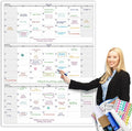 Dry Erase Vertical Three Month Laminated jumbo Wall Calendar, 46 x 63, Huge by PartyFunny