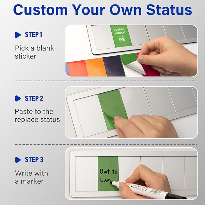 Office Door Signs with 5 Printed Status Options – Do Not Disturb, Out of Office - Image 2