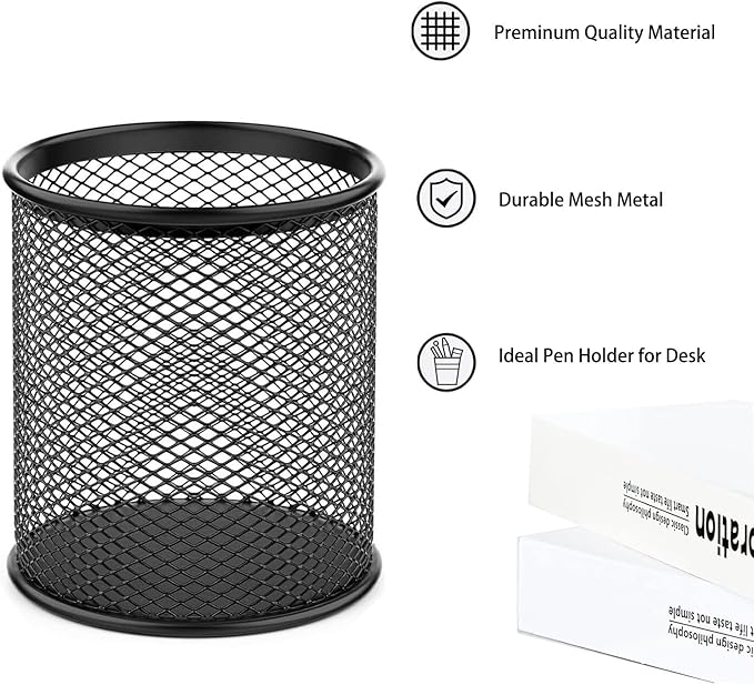 SNOW COOLER Pen Holder Pencil Holder Mesh Metal Pen Cup Holder Pencil Cup Holder - Image 5