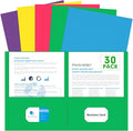 Two Pocket Folders, PANDRI 30 Pack 2 Pocket Folders, Letter Size Paper File by PANDRI