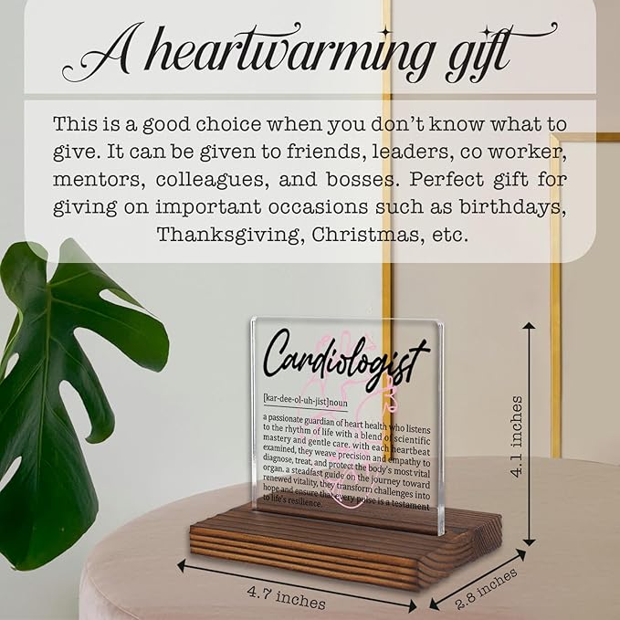 Cardiologist Gifts, Thank You Desk Sign - Image 4