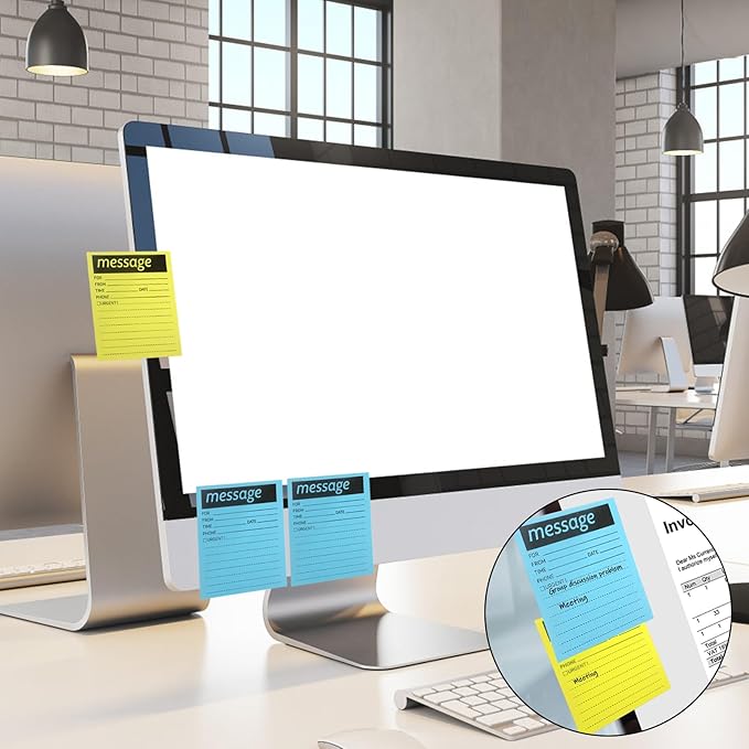 Phone Message Sticky Notes Phone Memo Pads, 9 Pads Lined Sticky Notes Pads - Image 6