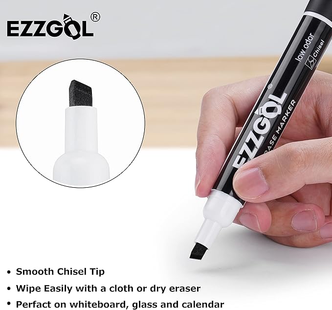 Ezzgol Dry Erase Markers Bulk, 72 Pack Basic Multi-color Red Blue Black Green - Image 9