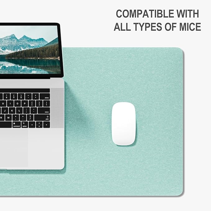 Auhoahsil Felt Desk Mat, Minimalist Large Mouse Pad XL 31.5 x 11.8 in, Desk Matt - Image 4