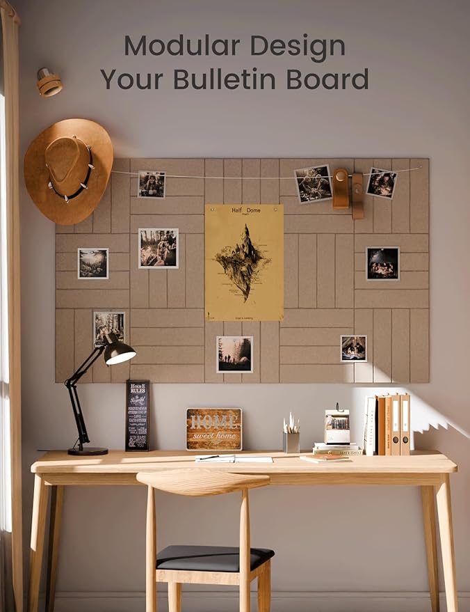 Large Felt Bulletin Board 48" x 36" Cork Board Alternative-12 Pack - Image 5