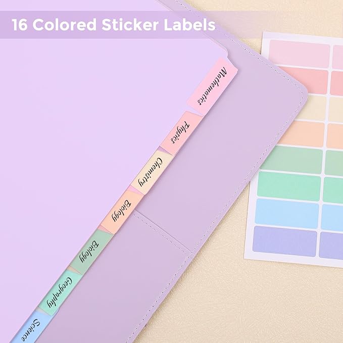 SKYDUE Durable Plastic 8-Tab Dividers, Big Tab Dividers - Image 5