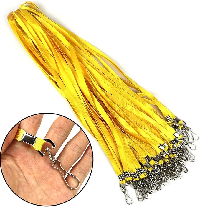 Beebel Yellow Lanyards 100 Pcs Lanyard - Image 3