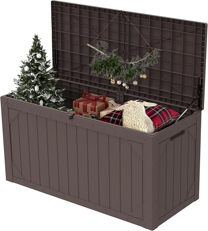 PATIOEASY Outdoor Storage Box 100GAL Waterproof Resin Deck Box, UV-Resistant - Image 5