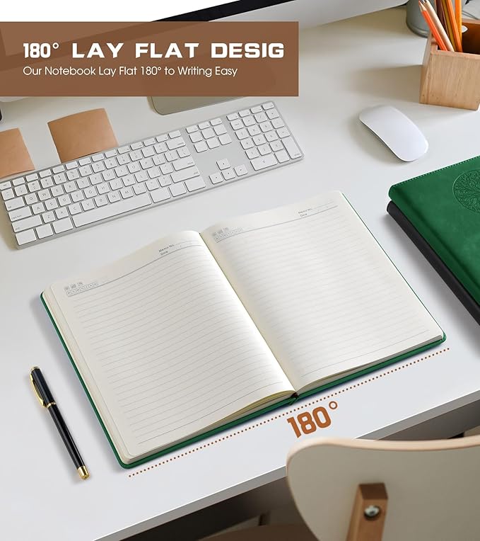 Biuwory Lined Journal Notebook for Women Men, 256 Pages A4 Large Hardcover - Image 6