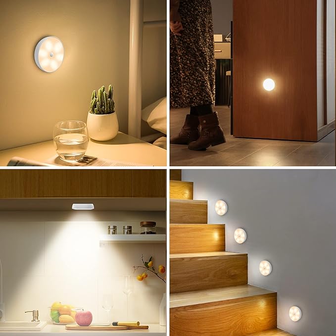 Motion Sensor Step Lights, 8 Colors Changeable RGB LED Closet Lights, USB - Image 3