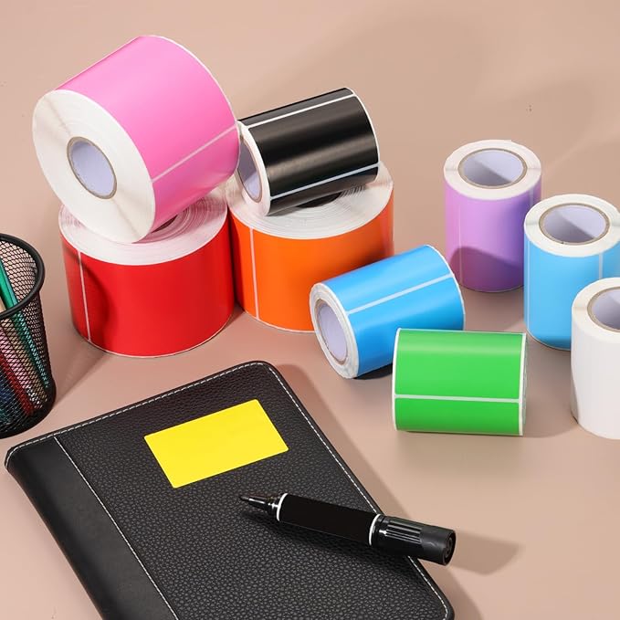 PATIKIL 2 x 3 Inch Rectangle Inventory Color Coding Labels 1 Roll, Square - Image 6