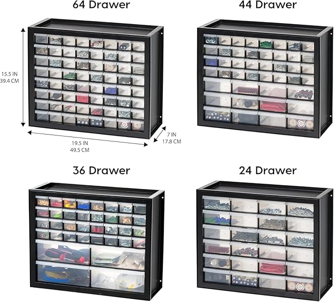 IRIS USA Plastic Storage Drawers, Stackable Small Parts Organizer Cabinet - Image 4