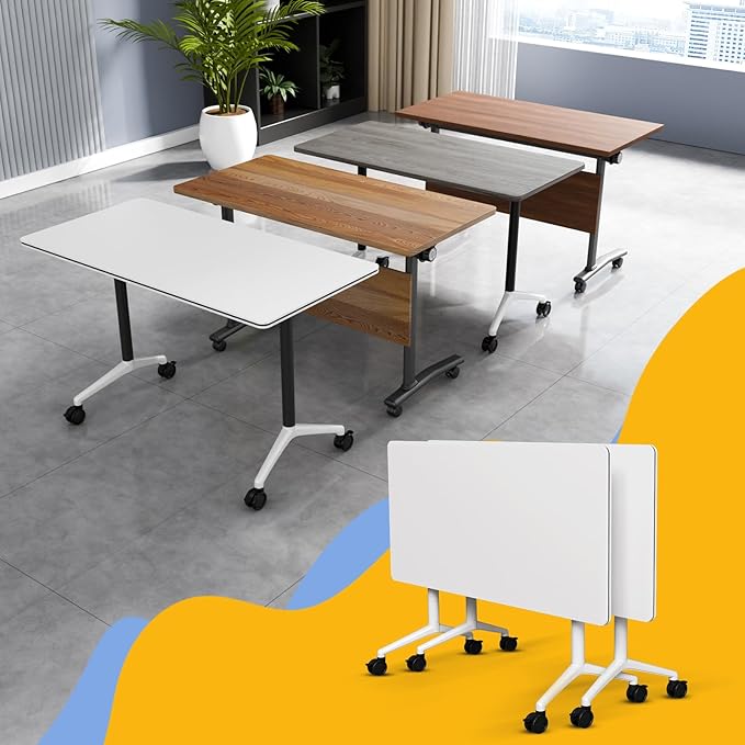 WYMHYZ Conference Table Flip Top Mobile Conference Room Tables, Folding by WYMHYZ