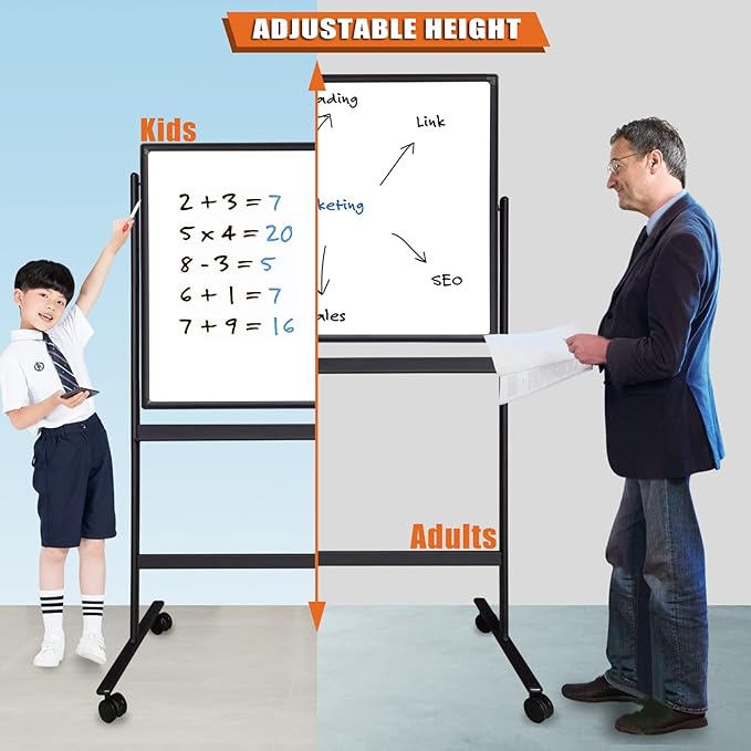 32x48 Inches Industrial-Grade Mobile Dry Erase Whiteboard - Image 3
