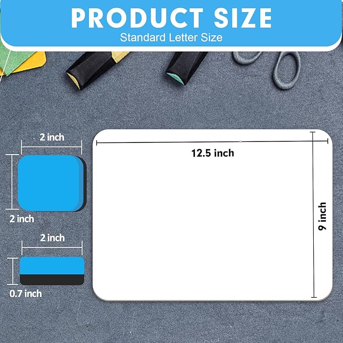 Dry Erase LapBoards, PANDRI 16 Pack Double Sided 12.5 x 9 Inch Whiteboards - Image 2