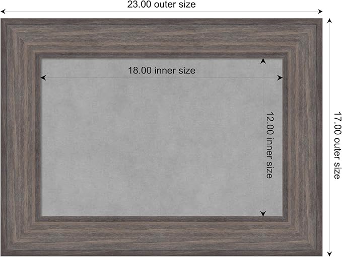 Amanti Art Grey Framed Magnetic Board 17x23 Small Vision Board - Image 4