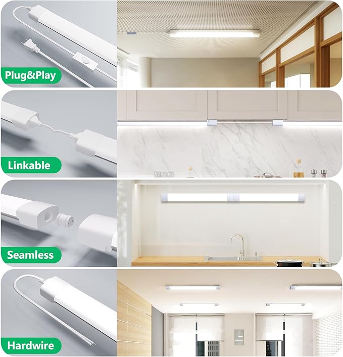 Modlicht 4FT Plug in Light 2PCS, Linkable Shop Lights - Image 3