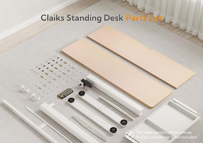 Claiks Standing Desk with Drawers, 55x24 Inch Electric Stand Up Adjustable - Image 8