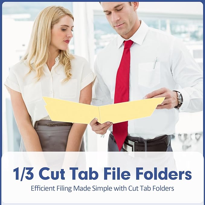 File Folder, PANDRI 170 Pack File Folder, 1/3 Cut Tab, Letter Size, Filing - Image 7