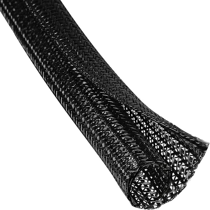 QCSIW 1/4" x 100ft Black Cable Sleeve Protector by QCSIW