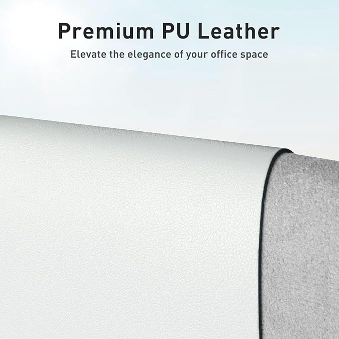 Aothia Leather Desk Pad Protector, Office Mat, Large Mouse Pad, Non-Slip PU - Image 2