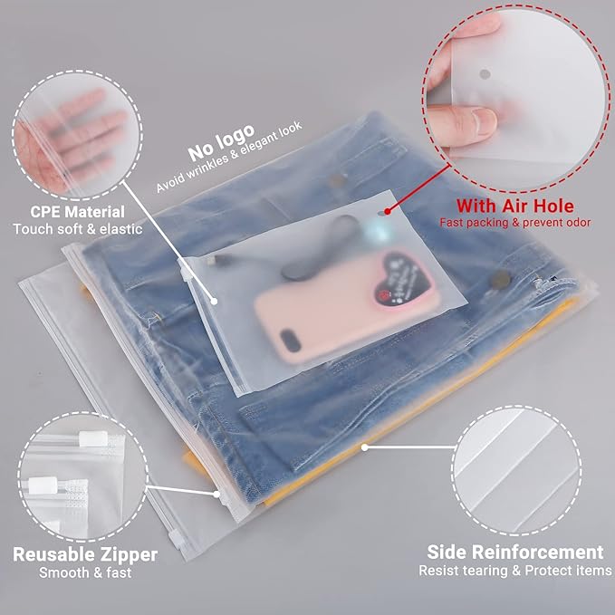 Svaldo Clothes Packaging Bags for Shipping, Thick Plastic Apparel Bag for - Image 2
