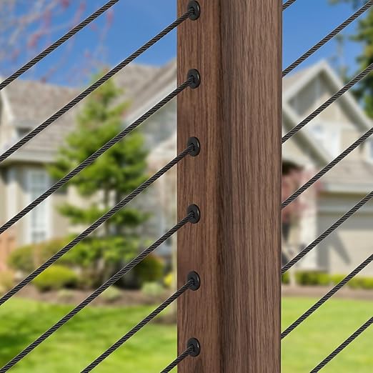 BLIKA 40 Pack 25 30 35 Degree 1/8" Black Cable Railing Angle Beveled Protector - Image 3