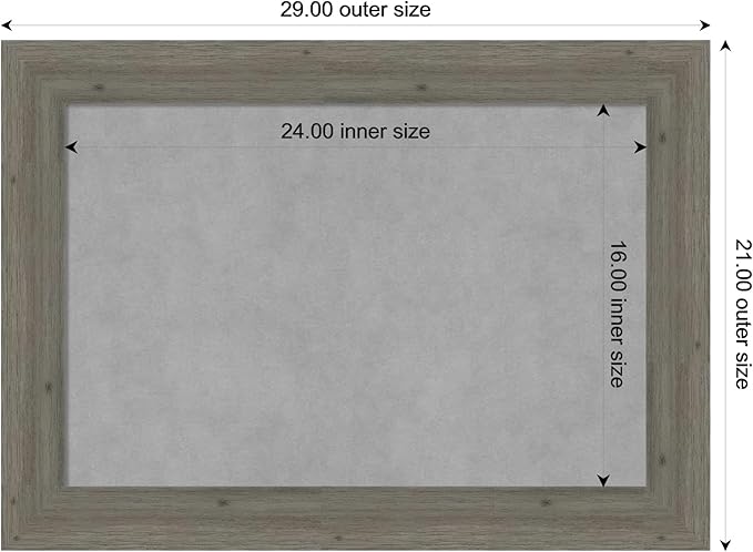Amanti Art Grey Framed Magnetic Board 21x29 Medium Vision Board - Image 3