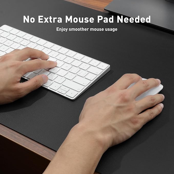 Aothia Faux Leather Desk Mat – Large Mouse Pad, Non-Slip PU Leather Blotter - Image 4
