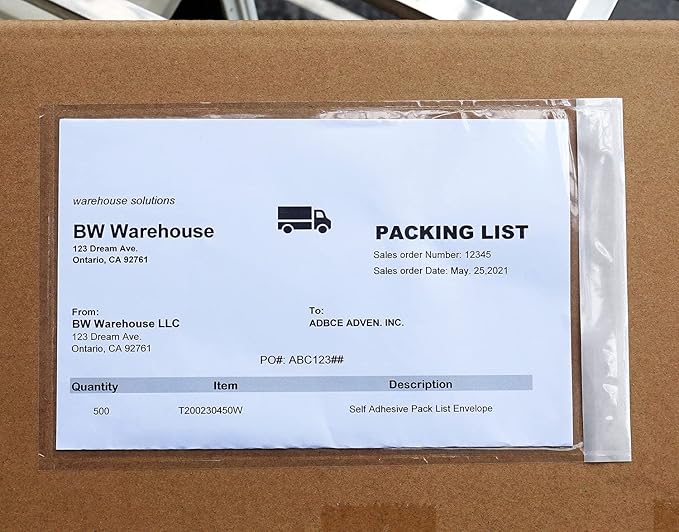 BEUYI Premium 6''x10'' Packing List Envelope, Tailored Size - Image 2
