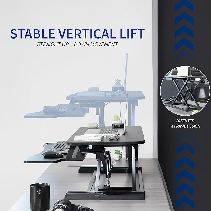 VIVO 36 inch Desk Converter, K Series, Height Adjustable Sit to Stand Riser - Image 5