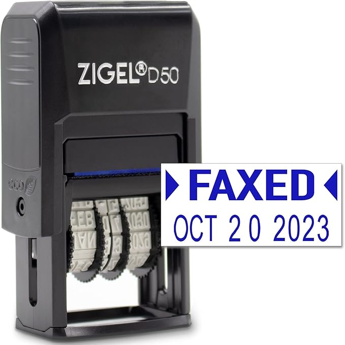 ZIGEL D50 Date Stamp with FAXED by ZIGEL