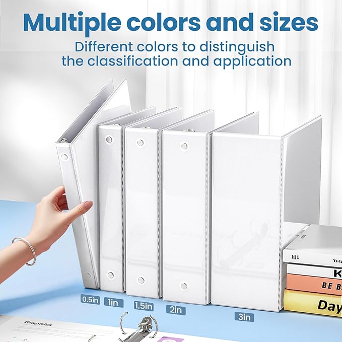 SUNEE 3 Ring Binder 1.5 Inch 1 Pack - Image 5
