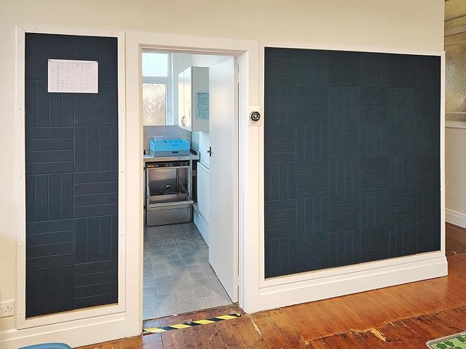 DECORITA Felt Bulletin Board Tiles | Modern Cork Board Alternative | Large Cork - Image 4