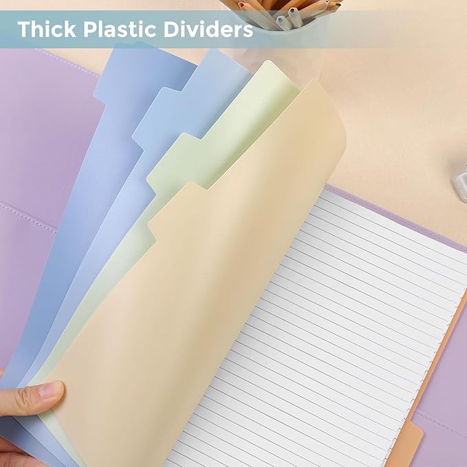 SKYDUE Durable Plastic 8-Tab Dividers, Big Tab Dividers - Image 5