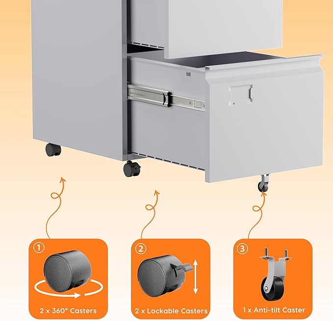 METAN 2 Drawer Vertical File Cabinet - Image 7